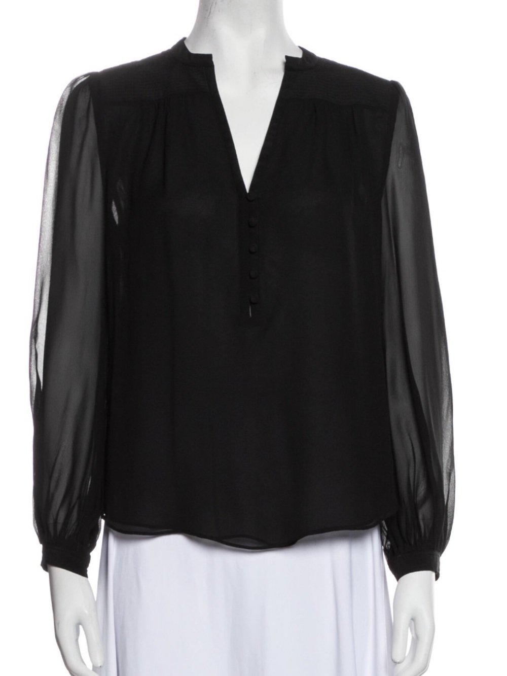 Diane von Furstenberg Black
Silk V-Neck Blouse